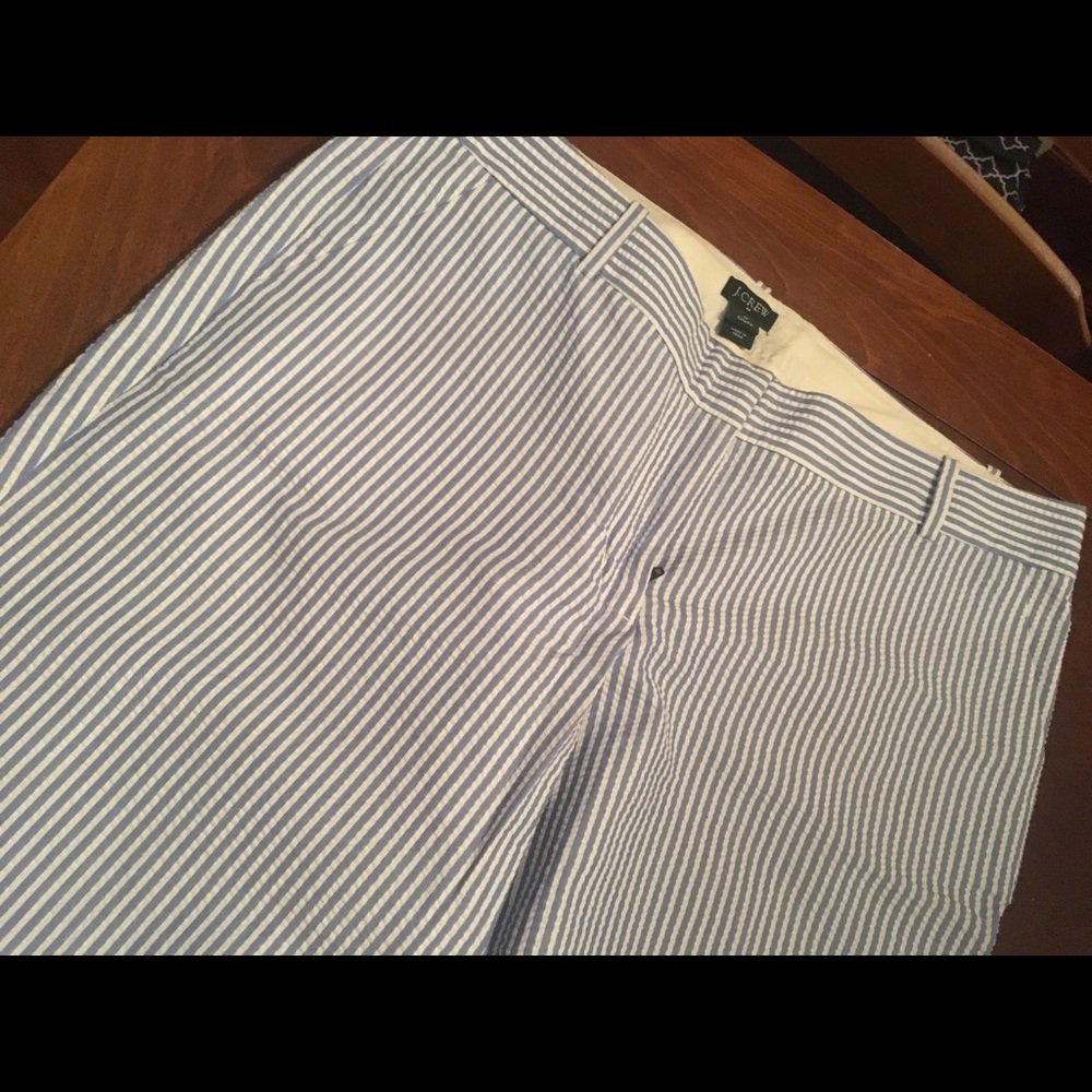 J.Crew Seersucker Cropped Pants